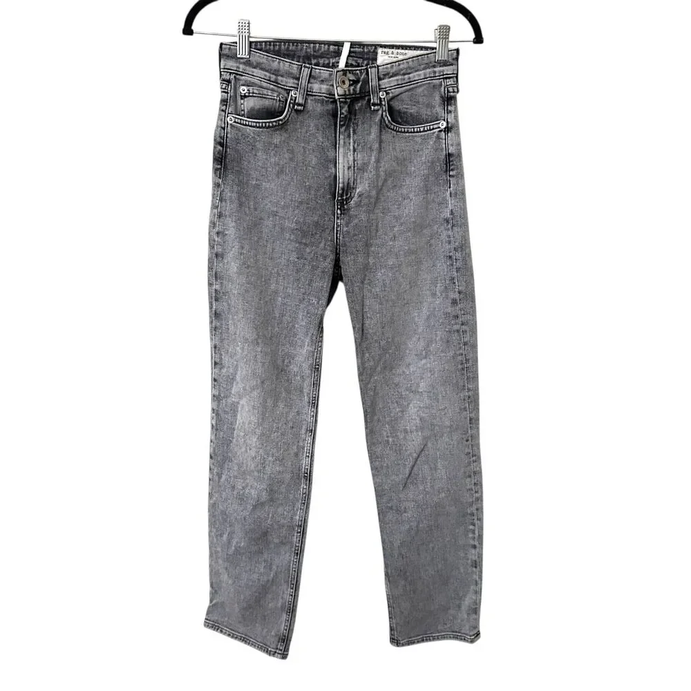 RAG & BONE Nina High Rise Ankle Cigarette Denim Dusty‎ Trail Sz 25